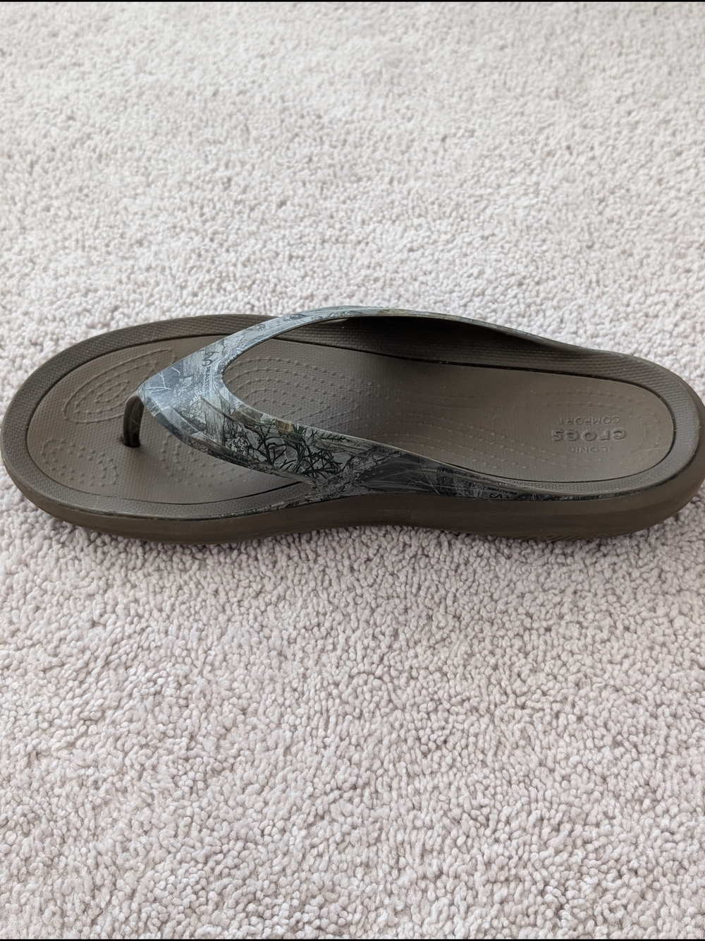 Mens Crocs Realtree Swiftwater Edge Wave Camo Flip Flops Slides Mens Size 11 - Picture 7 of 10